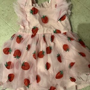 SHEIN Pink Strawberry Dress for Kids